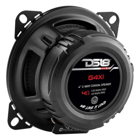 DS18 4in 40 Watts RMS 4 ohm 2-Way Coaxial Speaker System Universal Fit