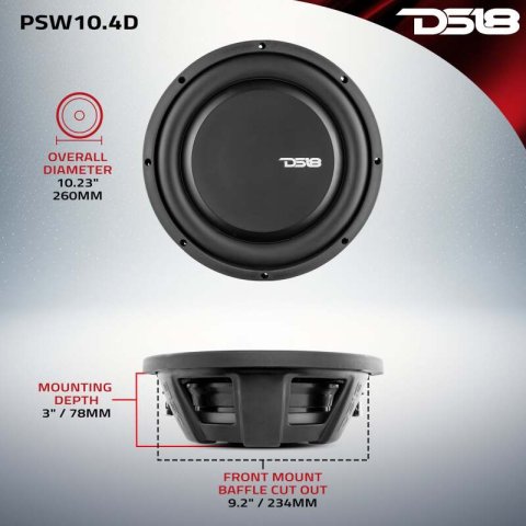 DS18 TJ/JK/JKU/JL/JLU Tailgate Enclosure w/ 1 JBASS/2 PSW10.4D/1 LC-RGB/1 AMPKIT4/1 SXE-2500.1D/BK (2x dsePSW10.4D, 1x dseSXE-2500.1D/BK, 1x dseAMPKIT4, 1x dseLC-RGB, 1x dseJBASS)
