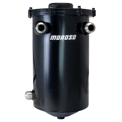 Moroso Split Top 16in Tall 8in Diameter MMPS 7.5qt Dry Sump Tank - Black