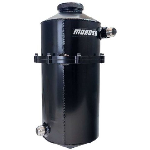 Moroso Road Race/Endurance/Marine 2 Pc 60/40 Split 19in Tall 12qt Dry Sump Tank - Black