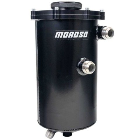 Moroso 2 Piece 15in Tall 7in Dia 7 Quart Dry Sump Tank - Black