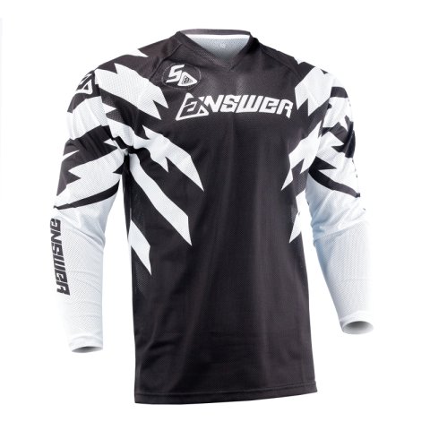 Answer 26 LE Syncron Rizz Vented Jersey Black/White/Cyan Youth - Medium