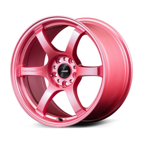 Gram Lights 57CR 18x9.5 +38 5x120 Sakura Pink Wheel (w/ Center Cap & No. 21 BK Air Valve)