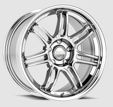 Kansei K17X Seven 18x9.5in / 5x114.3 BP / 22mm Offset / 73.1mm Bore - Chrome