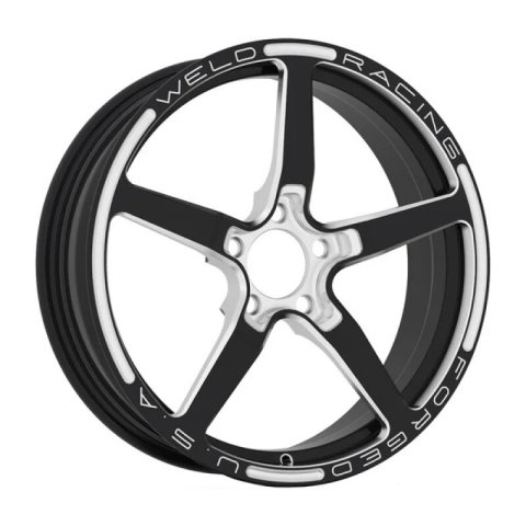 Weld Alumastar 1-Piece 17x4.5 / 5x120 BP / 2.25in. BS Gloss Black Milled Wheel