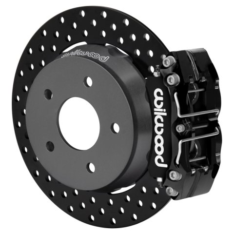 Wilwood 22-24 Polaris RZR Turbo/ Pro R 5-Lug Rear Big Brake Kit - Drilled Rotors Black Powder Coat