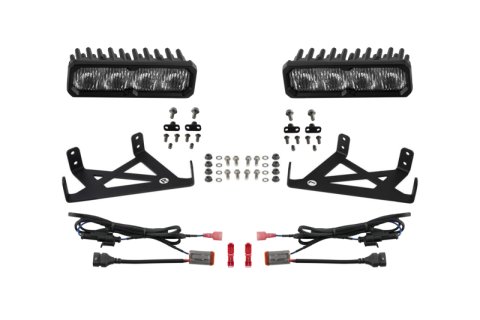 Diode Dynamics 2020-2022 Ford F-250 Super Duty F250 Fog SS6 Pro LED Kit White 6000K