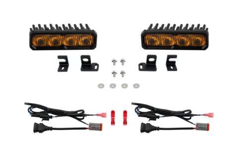 Diode Dynamics 24-26 Toyota 4Runner Fog SS6 Sport LED Kit Yellow 3000K