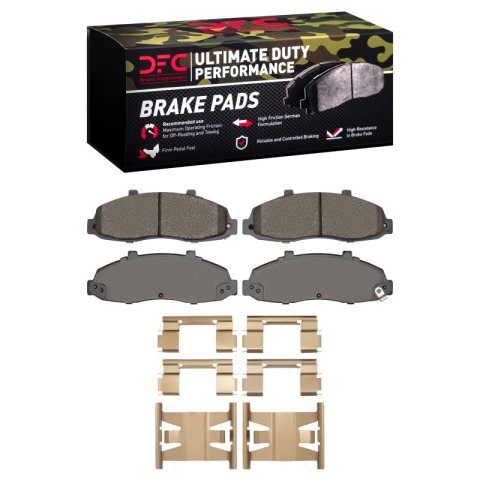 DFC 97-04 Ford F-150 4WD Front Ultimate Duty Performance Brake Pads and Hardware Kit