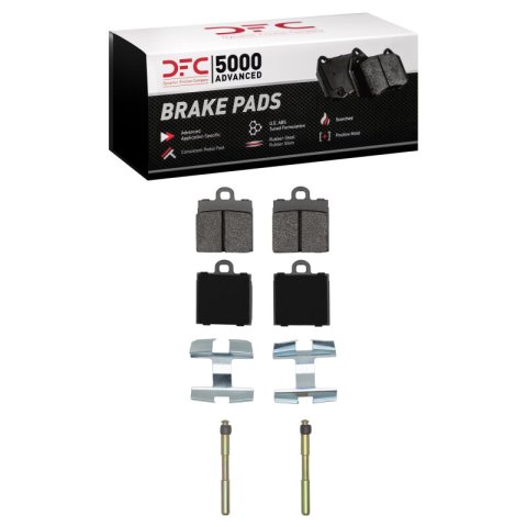 DFC 66-70 Volkswagen Karmann Ghia Front 5000 Advanced Semi Metallic Brake Pads and Hardware Kit