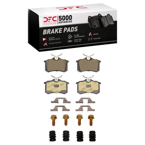 DFC 99-08 Audi A6 (USA/Canada) Rear 5000 Advanced Ceramic Brake Pads and Hardware Kit