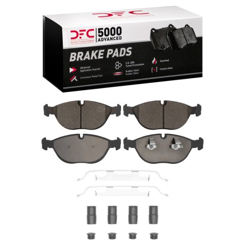 DFC 95-06 Audi TT Quattro Front 5000 Advanced Low Metallic Brake Pads and Hardware Kit