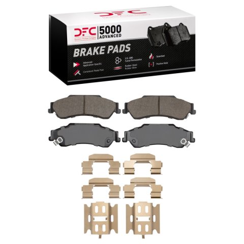 DFC 97-05 Chevrolet S10 Rear 5000 Advanced Ceramic Brake Pads and Hardware Kit