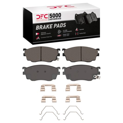 DFC 98-03 Mazda 626 Front 5000 Advanced Semi Metallic Brake Pads and Hardware Kit