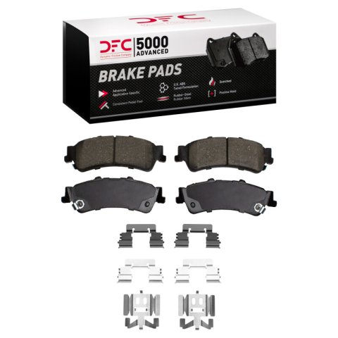 DFC 99-11 Cadillac DeVille Rear 5000 Advanced Ceramic Brake Pads and Hardware Kit