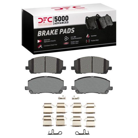 DFC 01-07 Toyota Highlander Front 5000 Advanced Ceramic Brake Pads and Hardware Kit