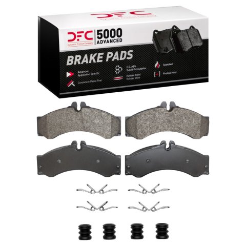 DFC 02-06 Dodge Sprinter 2500 Front/Rear 5000 Advanced Semi Metallic Brake Pads and Hardware Kit