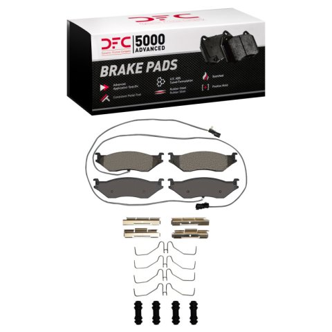 DFC 18-20 Coachmen Mirada Front/Rear 5000 Advanced Semi Metallic Brake Pads and Hardware Kit