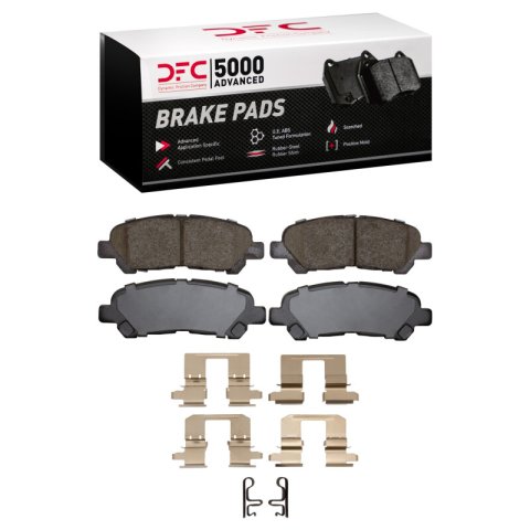 DFC 08-13 Toyota Highlander Rear 5000 Advanced Ceramic Brake Pads and Hardware Kit