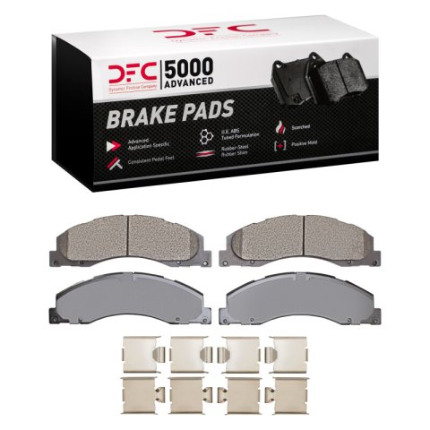 DFC 08-25 Ford E-Super Duty Front 5000 Advanced Semi Metallic Brake Pads and Hardware Kit