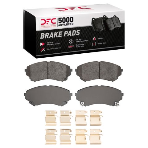 DFC 08-14 Cadillac CTS Front 5000 Advanced Low Metallic Brake Pads and Hardware Kit