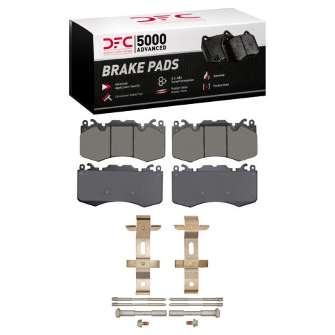 DFC 10-22 Land Rover Range Rover Sport Front 5000 Advanced Low Metallic Brake Pads and Hardware Kit