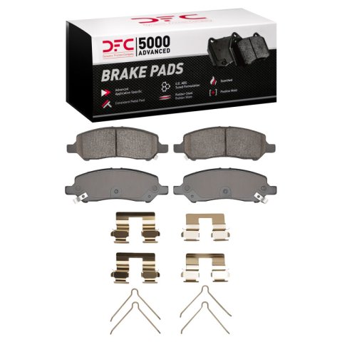DFC 13-16 Dodge Dart Rear 5000 Advanced Ceramic Brake Pads and Hardware Kit