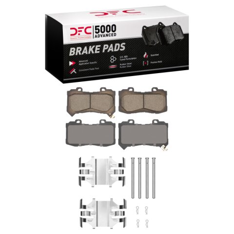 DFC 15-20 Chevrolet Colorado Front 5000 Advanced Ceramic Brake Pads and Hardware Kit