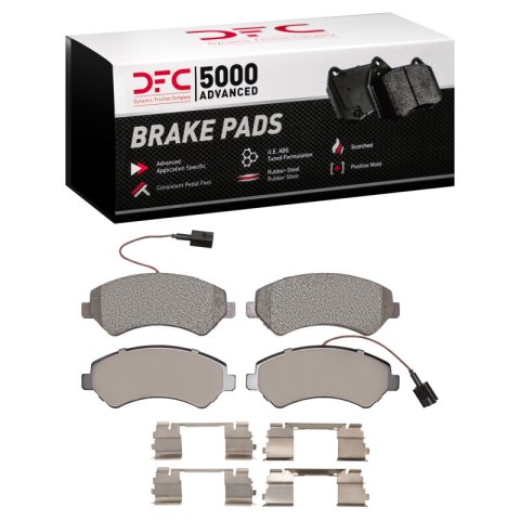 DFC 14-25 Ram ProMaster EV Front 5000 Advanced Semi Metallic Brake Pads and Hardware Kit