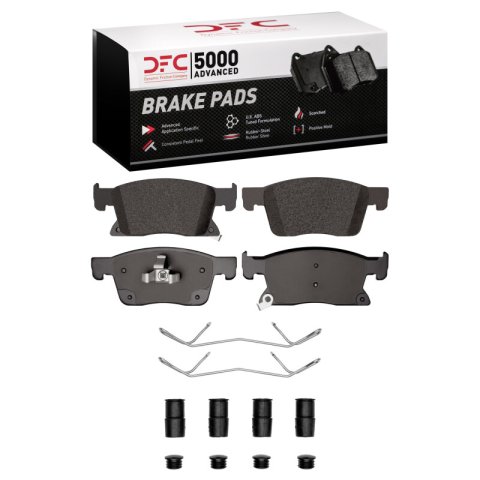 DFC 16-19 Chevrolet Cruze Front 5000 Advanced Low Metallic Brake Pads and Hardware Kit