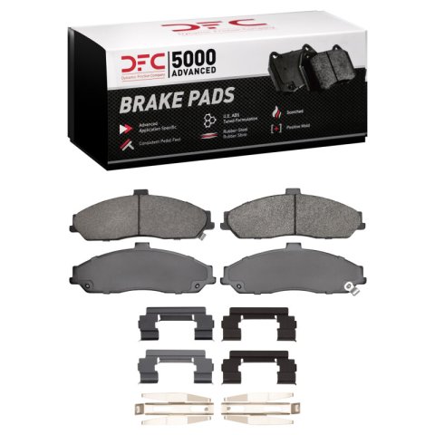 DFC 97-10 Chevrolet Corvette Front 5000 Advanced Semi Metallic Brake Pads and Hardware Kit