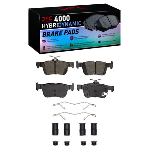 DFC 13-24 Ford Fusion Rear 4000 HybriDynamic Brake Pads and Hardware Kit