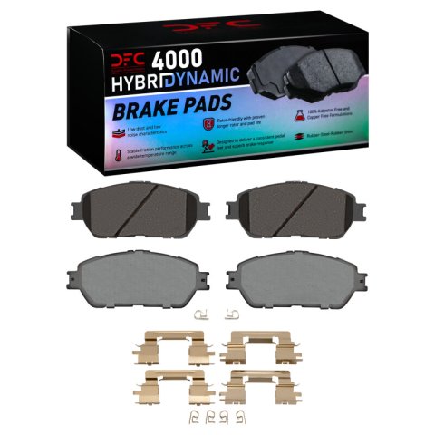 DFC 04-10 Toyota Sienna Front 4000 HybriDynamic Brake Pads and Hardware Kit