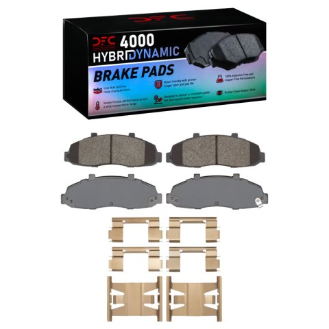 DFC 97-04 Ford F-150 RWD Front 4000 HybriDynamic Brake Pads and Hardware Kit