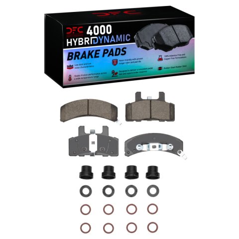 DFC 88-02 Cadillac Commercial Chassis Front 4000 HybriDynamic Brake Pads and Hardware Kit