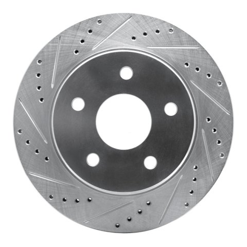 DFC 02-24 Chrysler Aspen Front Left Drilled & Slotted Silver Brake Rotor