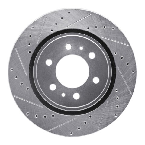 DFC 07-21 Ford F-150 4WD Front Left Drilled & Slotted Silver Brake Rotor