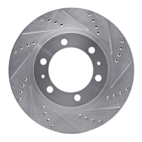 DFC 05-23 Toyota Tacoma Front Right Drilled & Slotted Silver Brake Rotor