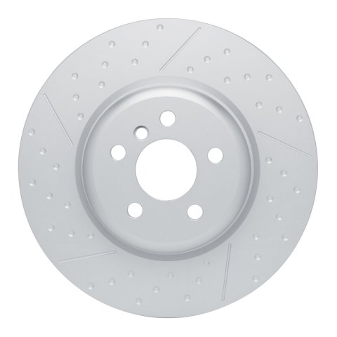 DFC 20-25 BMW M440i Left Rear GeoSPEC Coated Rotor - Dimpled and Slotted