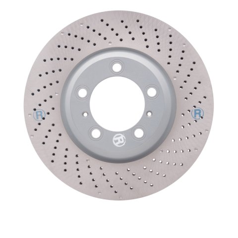 DFC 07-13 Porsche 911 Right Front Drilled Hi-Carbon Alloy Geomet Coated Rotor