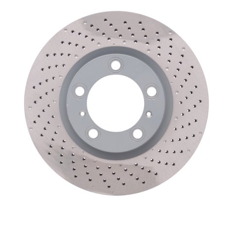 DFC 09-23 Porsche 718 Cayman Right Front Drilled Hi-Carbon Alloy Geomet Coated Rotor
