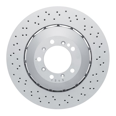 DFC 16-23 Porsche Cayman Right Front Drilled Hi-Carbon Alloy Geomet Coated Rotor