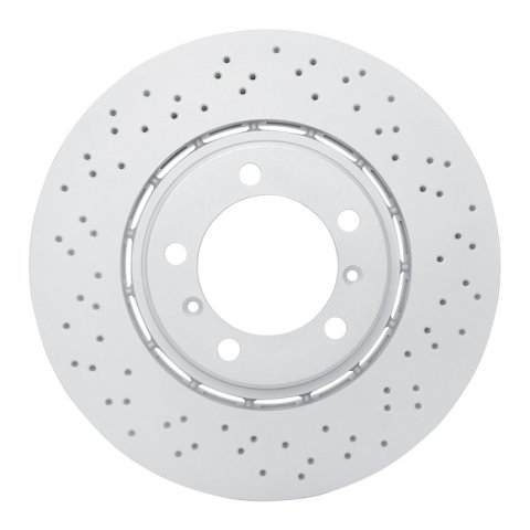 DFC 17-23 Porsche 718 Boxster Left Front Drilled Hi-Carbon Alloy Geomet Coated Rotor