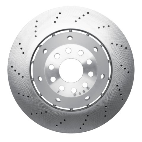 DFC 03-04 Audi RS6 Left Front Drilled Hi-Carbon Alloy Geomet Coated Rotor