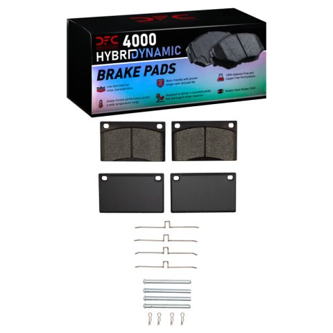 DFC 67-87 Volvo 1800/DL/164/242/244/GLE/142/144/145/245 Front 4000 HybriDynamic Pads & Hardware Kit