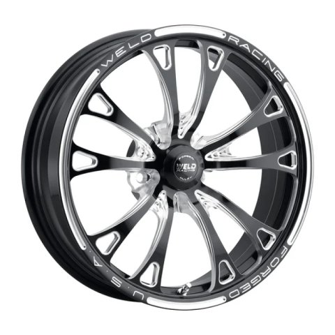 Weld V-Series 1-Piece 17x4.5 / 5x4.5 BP / 2.2in. BS Gloss Black Milled Wheel