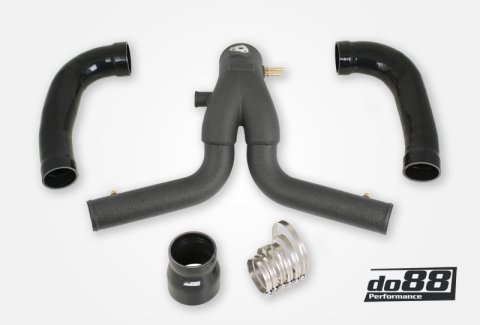 do88 Porsche 911 Turbo (991.1) 13-15 Y-Pipe Black for do88 Intercooler