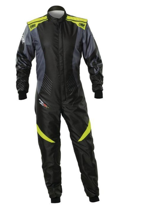 OMP KS-2X ART SUIT FIA 8877-2022 BLACK / FLUO YELLOW SZ 44