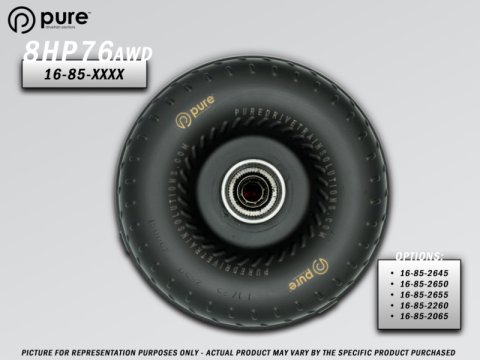 PDS 8HP76 High Performance Billet Race Torque Converter - 26/50 Stator - AWD
