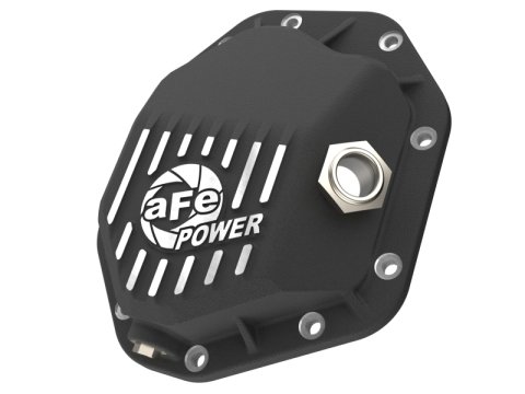 aFe 19-25 GM Trucks Front Diff Cover - Black w/ Machined Fins